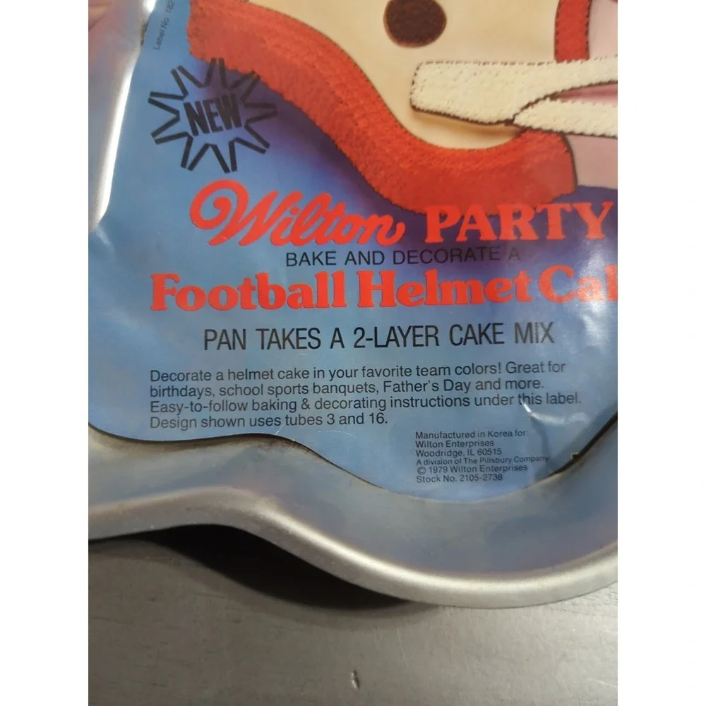 Wilton Football Helmet Vintage 1979 Cake‎ Pan With Instructions